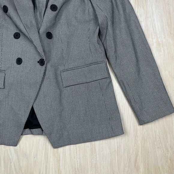 Nine West Microcheck Double Breasted Career Classic Workwear Blazer Jacket Large - Picture 4 of 15